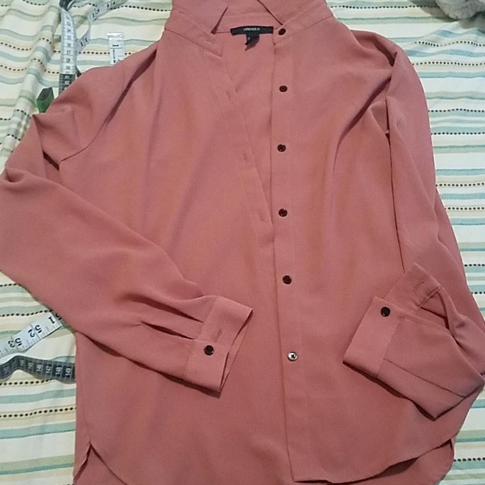 Forever 21 pink button up